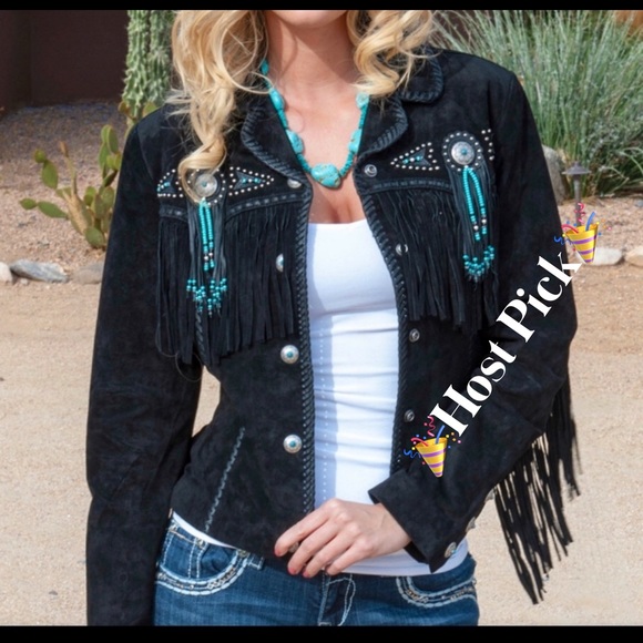 WESTERN JACKET Fringed Suede Leather Jacket - Picture 6 of 9